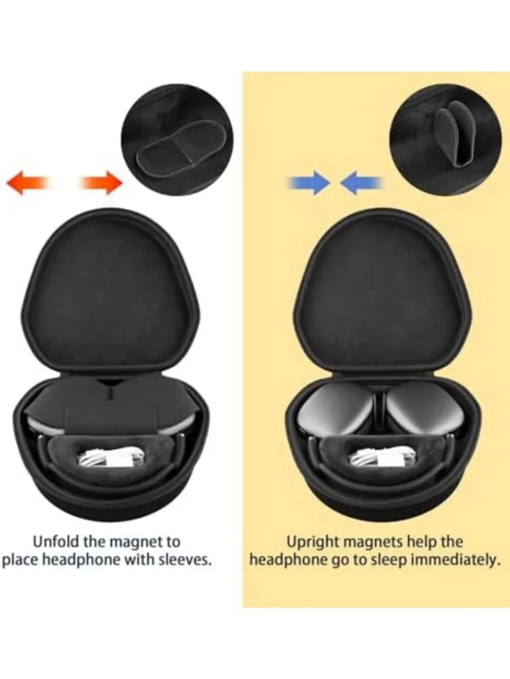 Hard Case with Sleep Mode for Apple AirPods Max 1 & 2 - Durable, Stylish